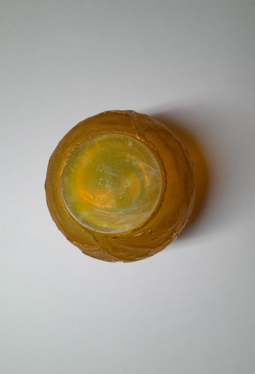 Daum, vase miniature art nouveau à décor de marguerites-photo-2