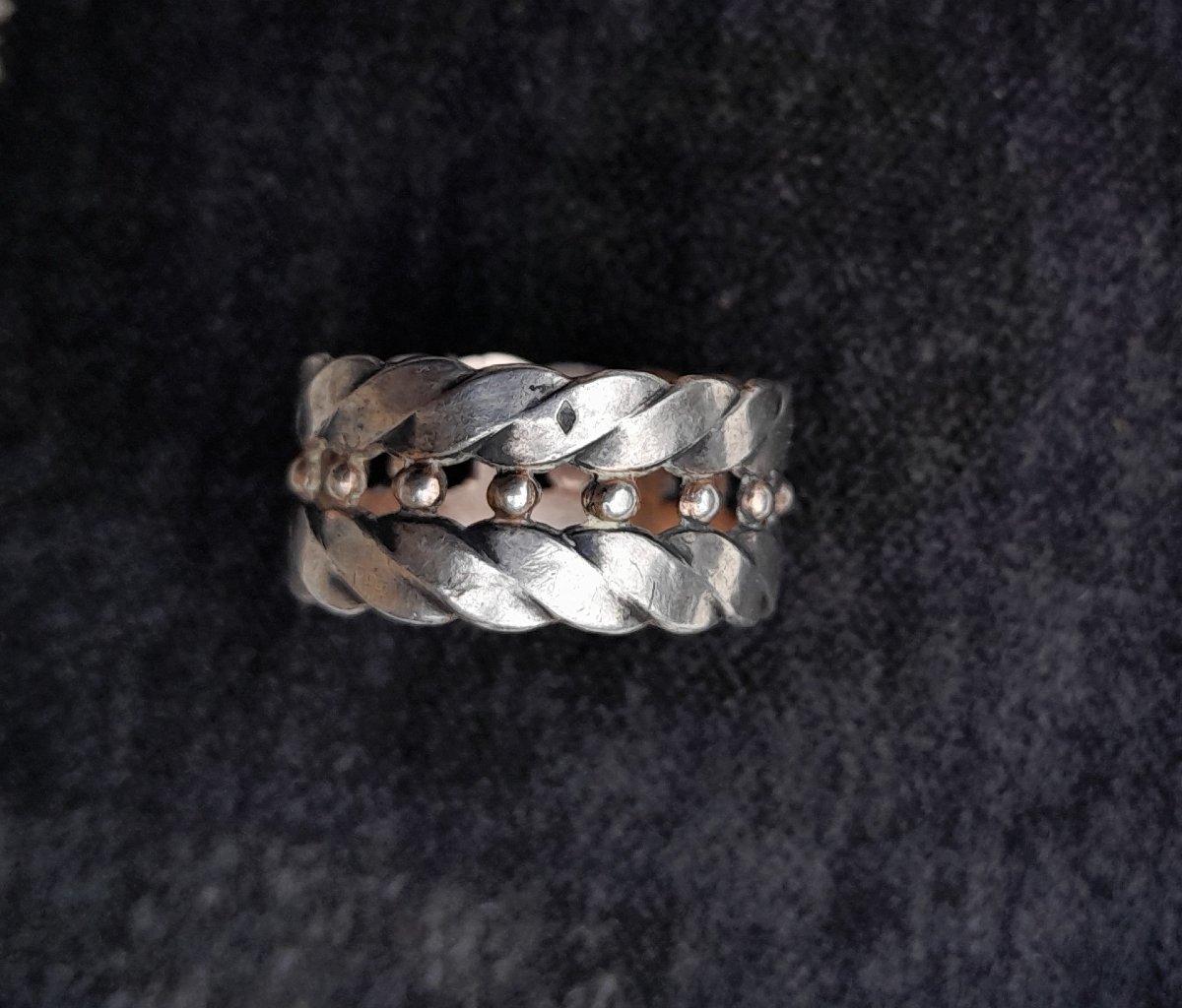 Antique Men's Silver Ring, Brittany-photo-3