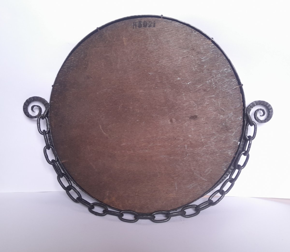 Art Deco Wrought Iron Mirror-photo-2