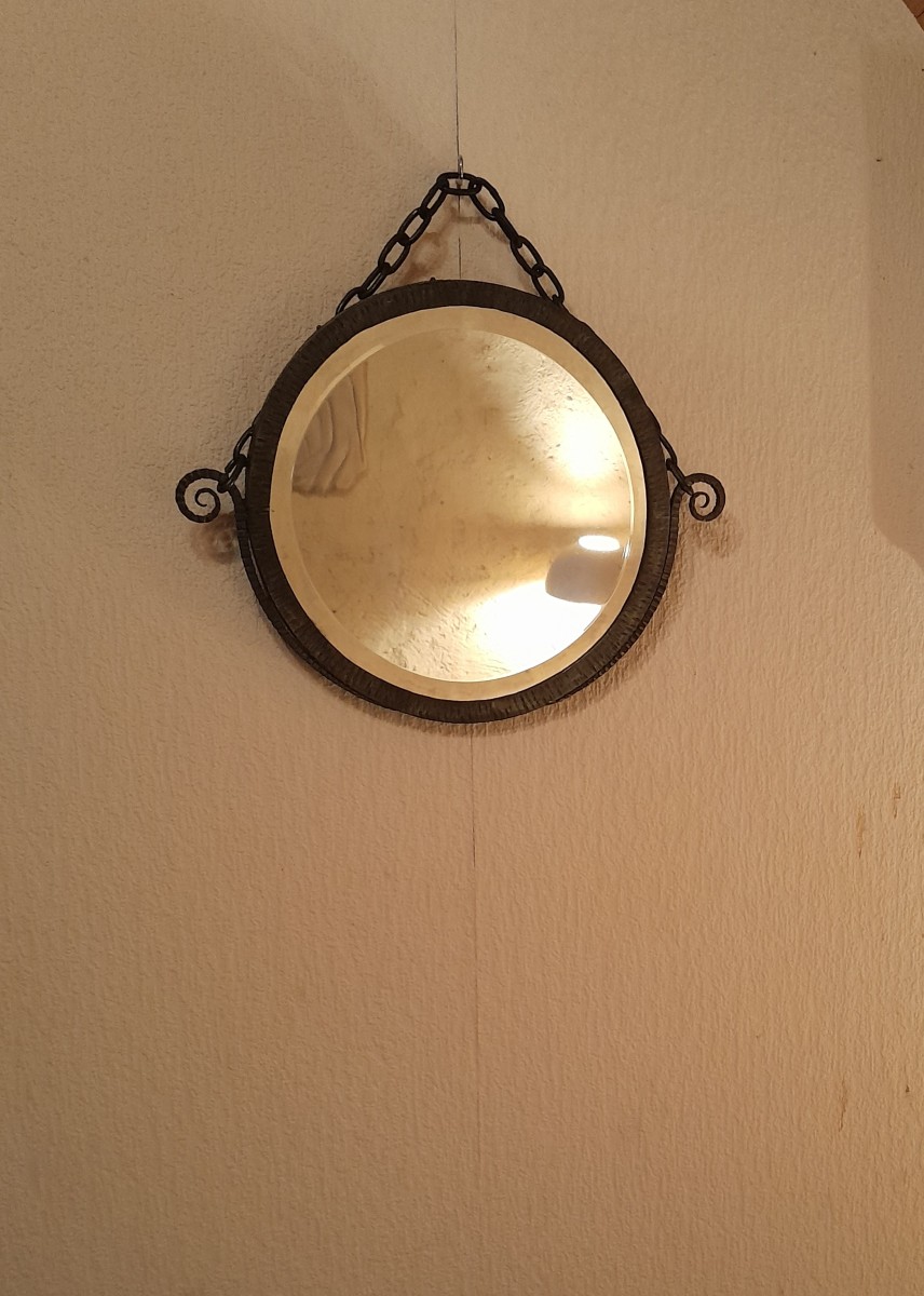 Art Deco Wrought Iron Mirror