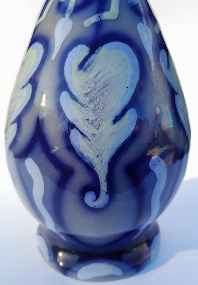 Art Deco Stoneware Vase, Roger And Marc François, Malicorne