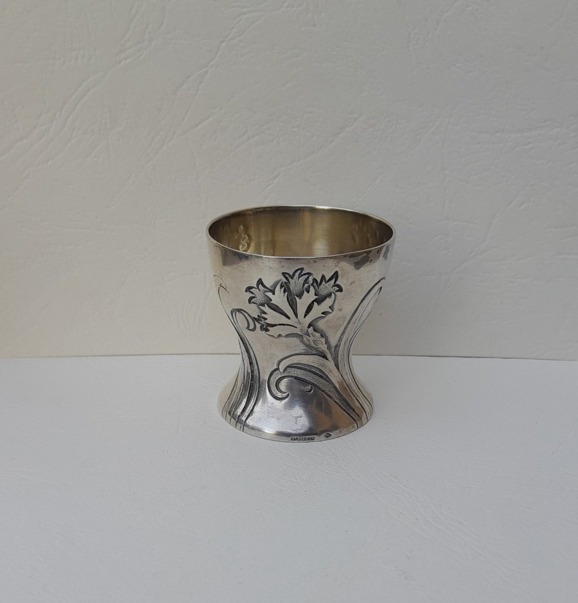 Art Nouveau Egg Cup In Solid Silver By Cardeilhac-photo-2
