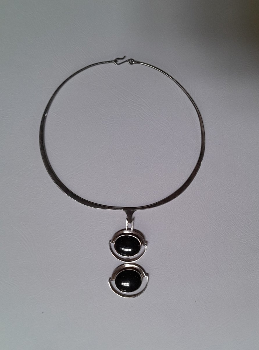 70's Silver Necklace-photo-3