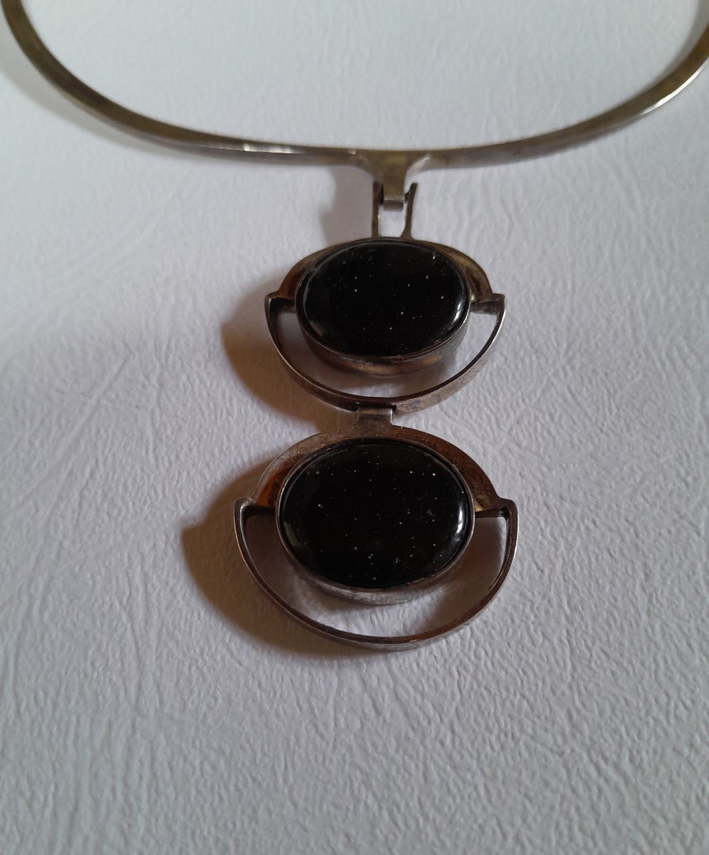70's Silver Necklace-photo-4