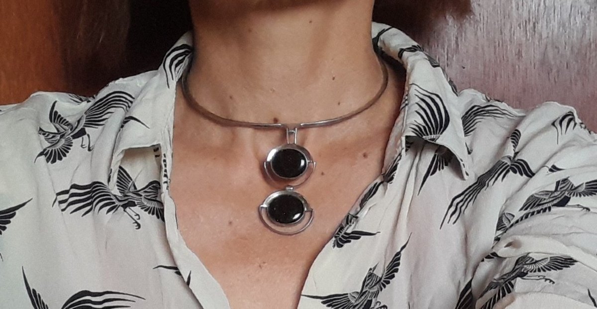 70's Silver Necklace-photo-3