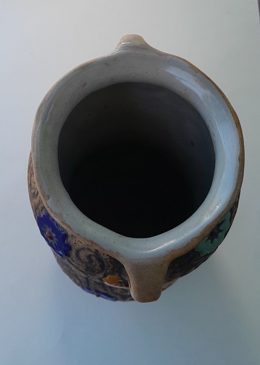 Amphora, Art Nouveau Vase With Floral Decoration-photo-1