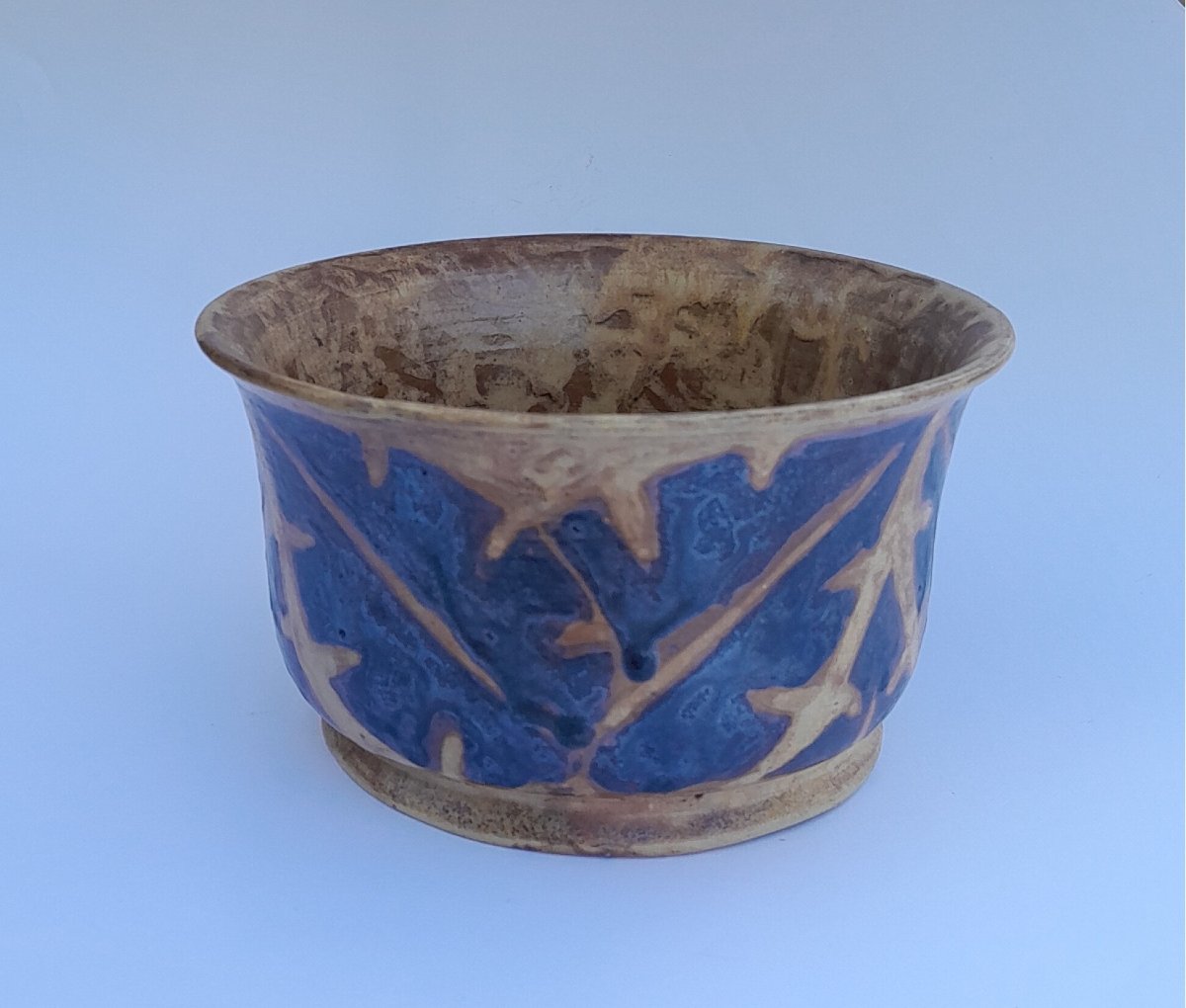 Charles Greber (1853–1935), Art Deco Planter Made Of Flamed Stoneware-photo-3