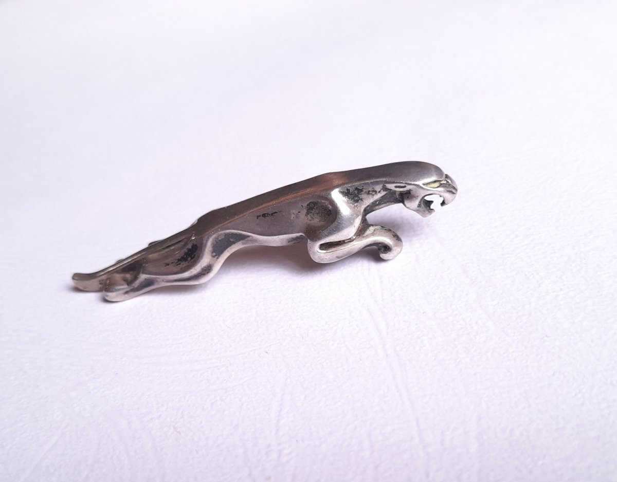 Miniature Jaguar Made Of Solid Silver-photo-2