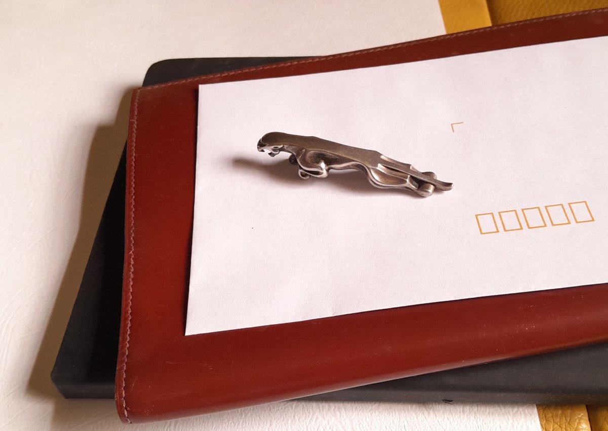 Miniature Jaguar Made Of Solid Silver-photo-2