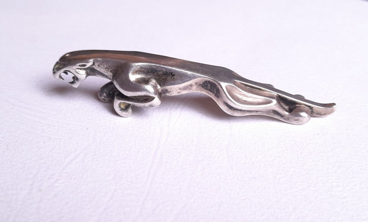 Miniature Jaguar Made Of Solid Silver