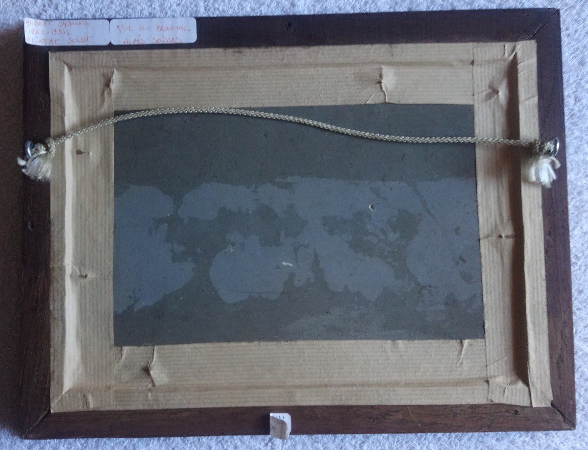 Peinture à l’huile sur carton d’Albert Gysling – Bergrivier-photo-1