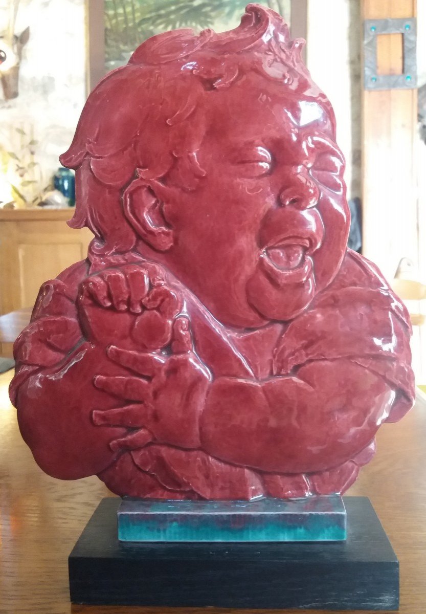 Richard GUINO (1890-1973) - Profil en céramique de Coco, fils de RENOIR-photo-4