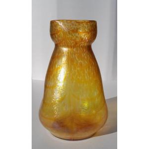 Vase Iridescent Otto Thamm Pour Fritz Heckert - Décor "changeant"