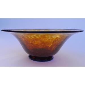 Small Art Deco Glass Bowl By Marcel Goupy For Géo Rouard