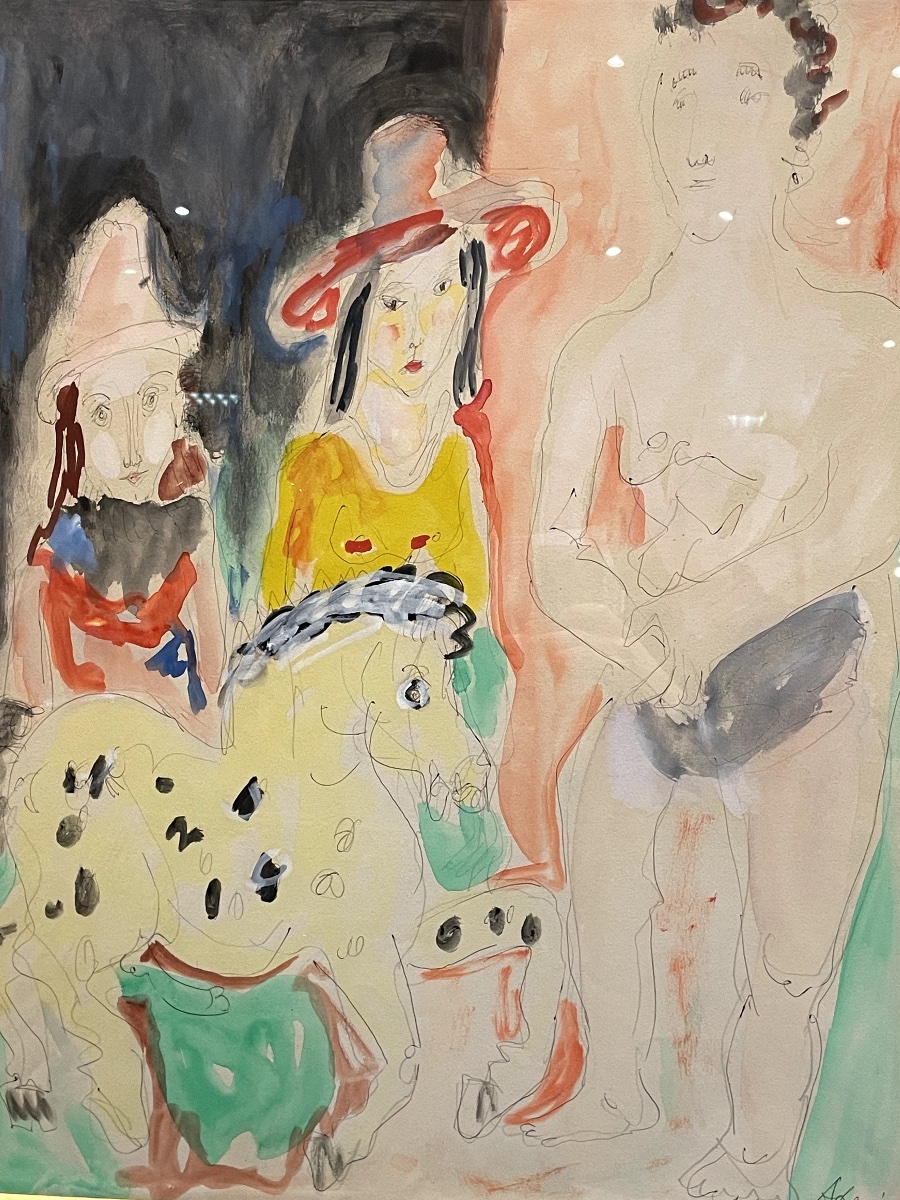 André LEVE HOME ( 1917 ) composition: personnages et cheval-photo-1