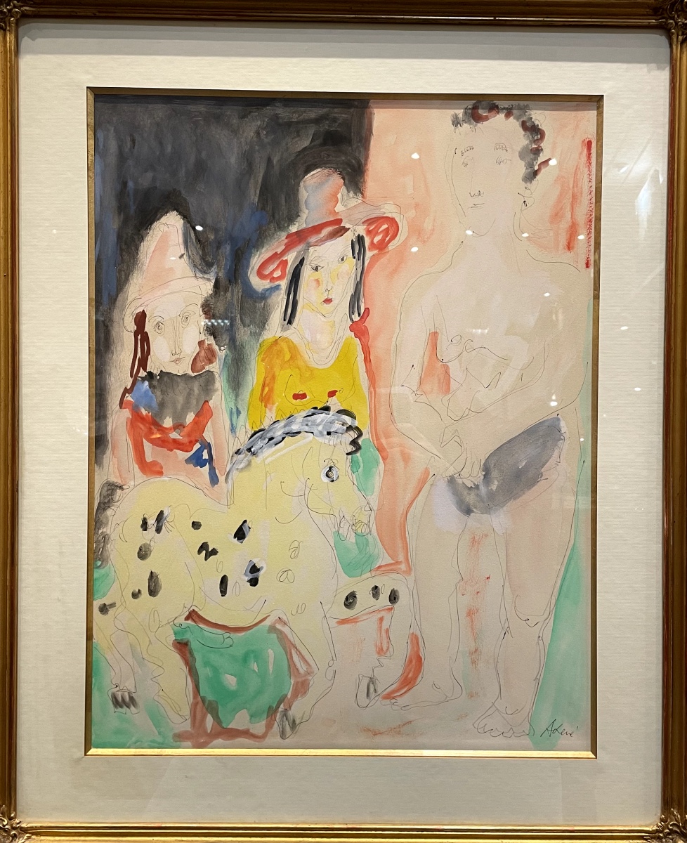 André LEVE HOME ( 1917 ) composition: personnages et cheval