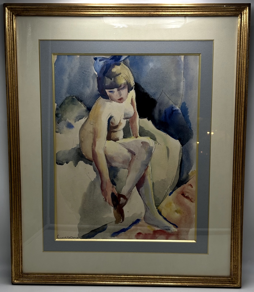 Charies Picart Le Doux (1881-1959) femme nue à la sandale 