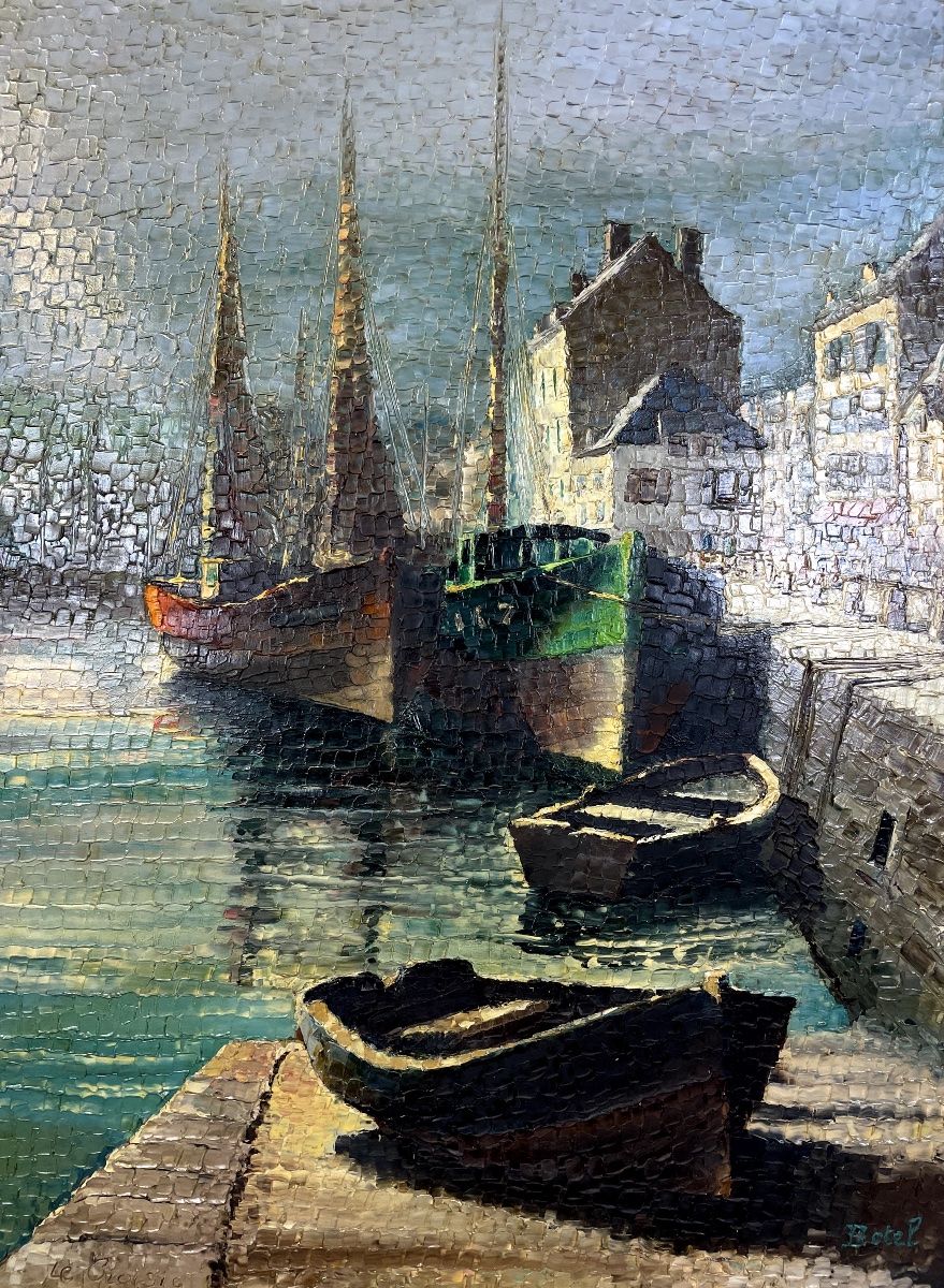  Le Croisic huile sur carton signée BOBEL-photo-2