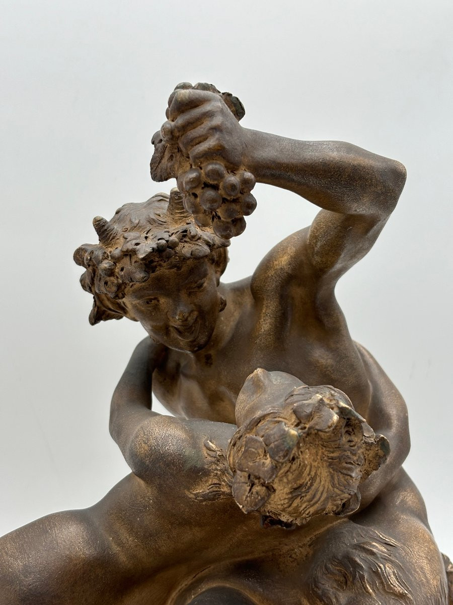 Faune à la grappe de raisin et jeune femme  d'après Clodion -photo-3