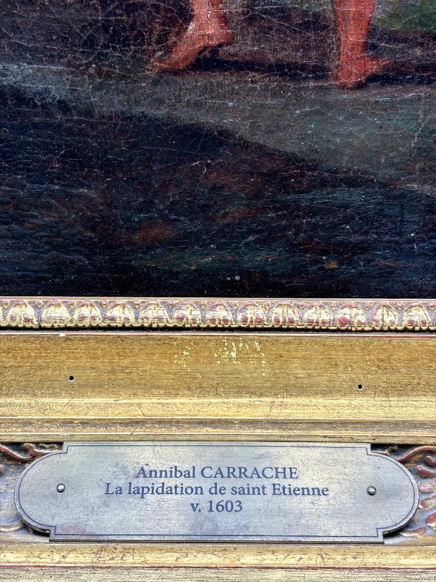 La lapidation de Saint - Etienne école française du XVII ème -photo-2