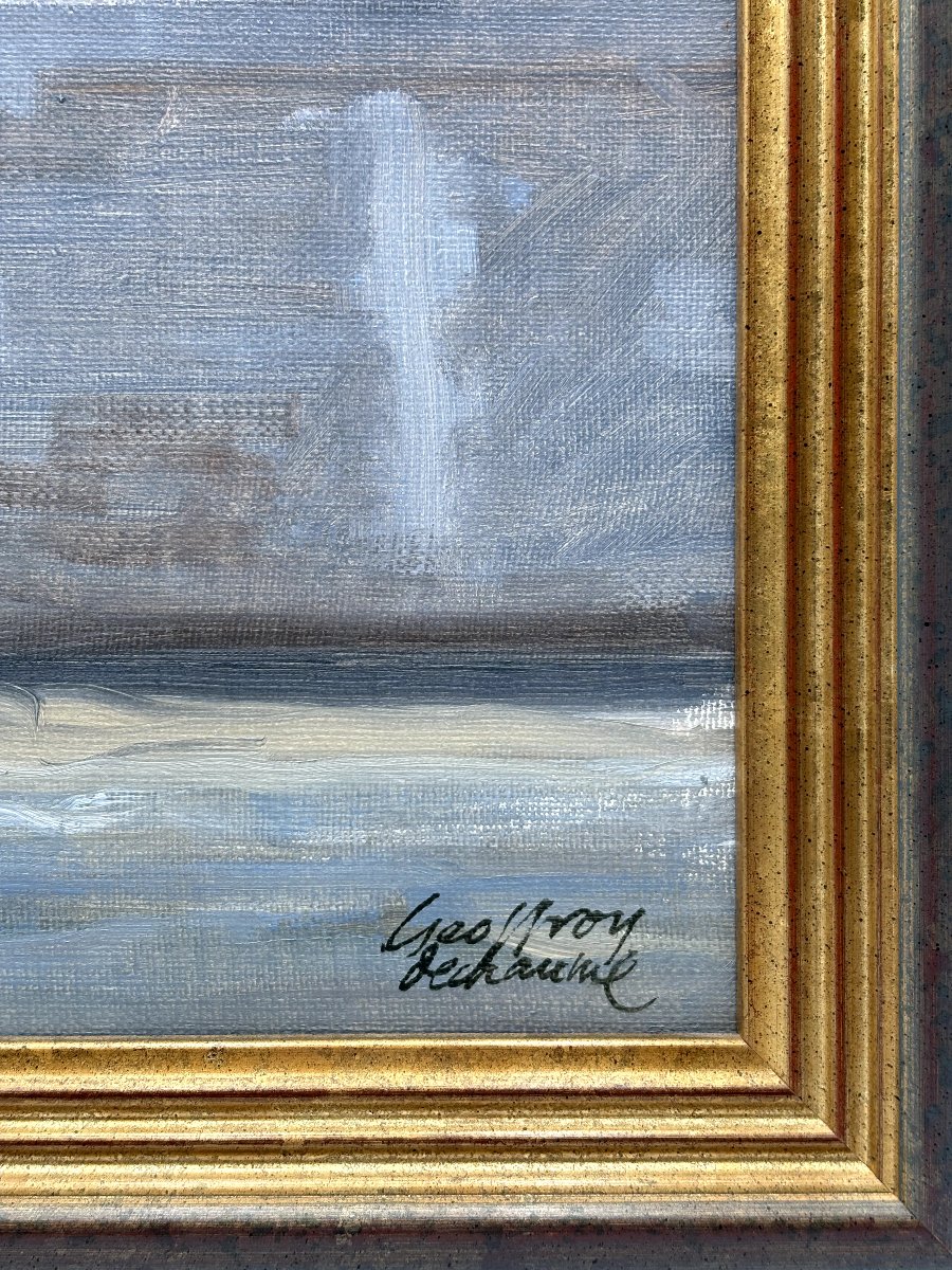 Denis Geoffroy-DECHAUME né en 1922 " Pont de l'évêché à Paris "-photo-2