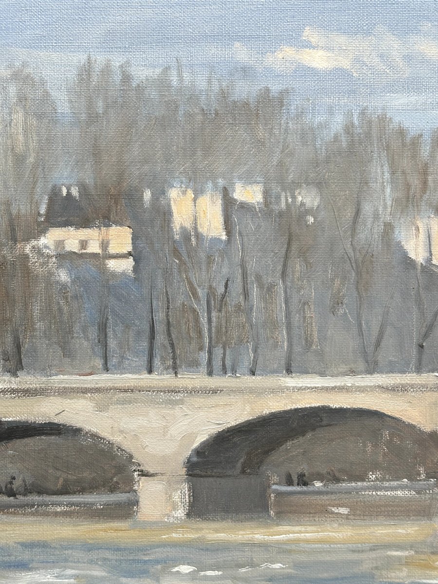 Denis Geoffroy-DECHAUME né en 1922 " Pont de l'évêché à Paris "-photo-3