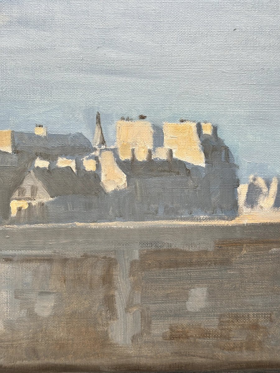 Denis Geoffroy-DECHAUME né en 1922 " Pont de l'évêché à Paris "-photo-1