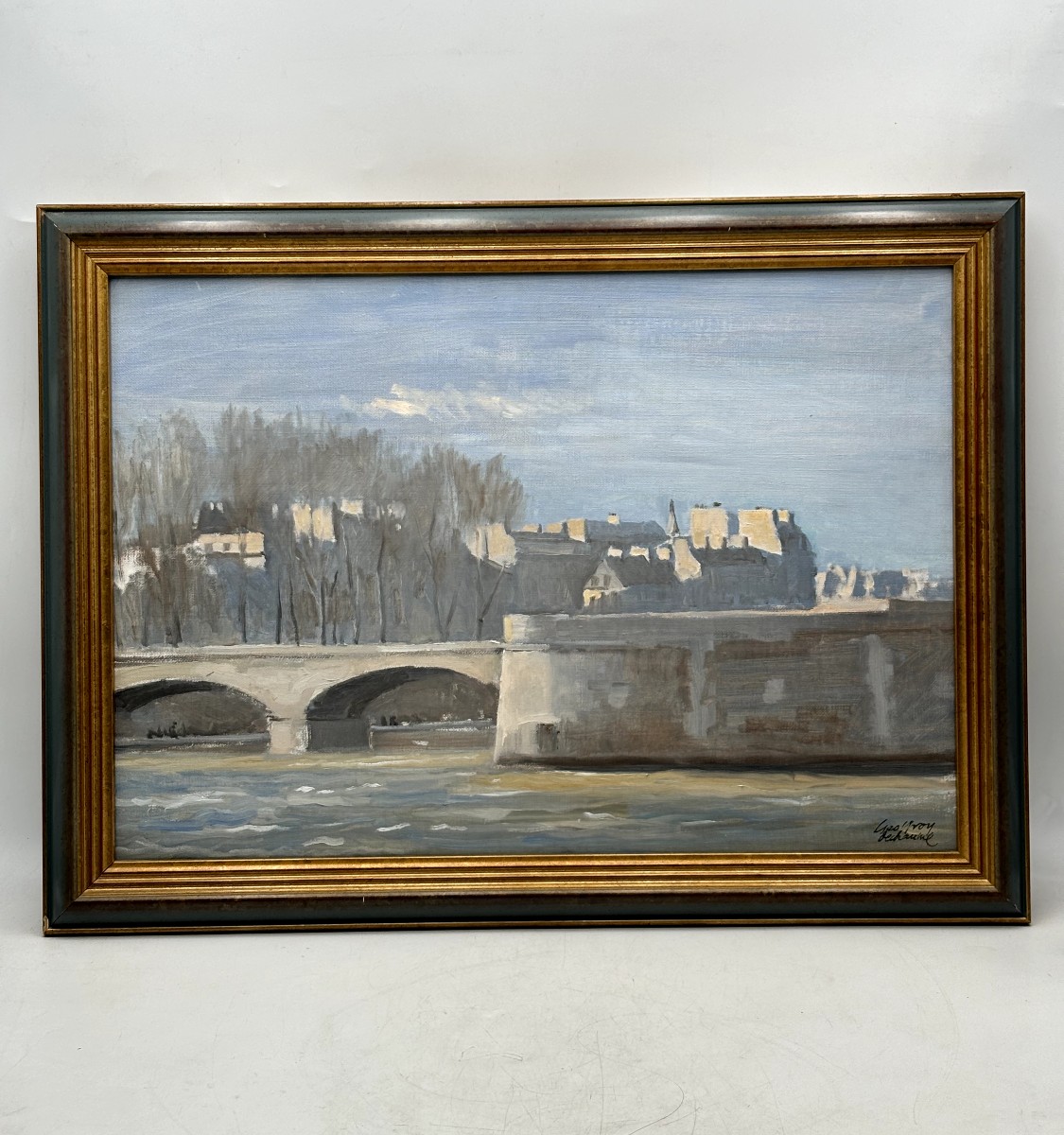 Denis Geoffroy-DECHAUME né en 1922 " Pont de l'évêché à Paris "
