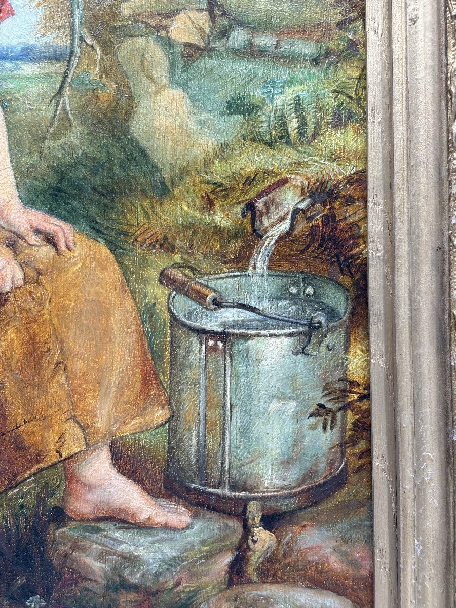 Young Woman At The Fountain -photo-1