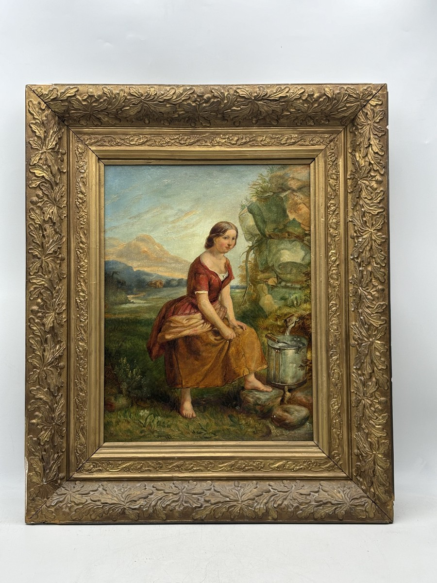 Young Woman At The Fountain 