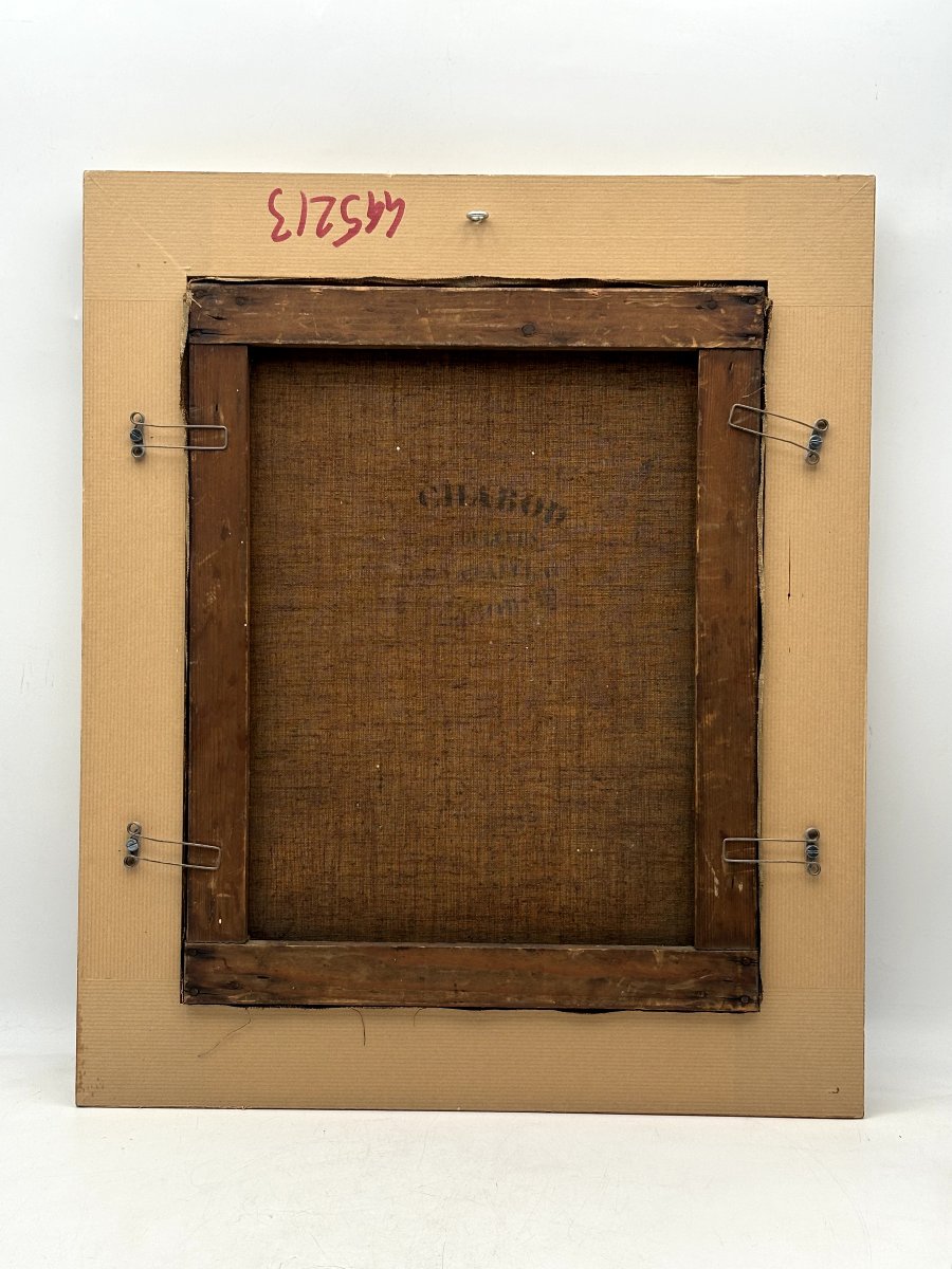 Portrait de femme agée école française fin XIX ème -photo-1