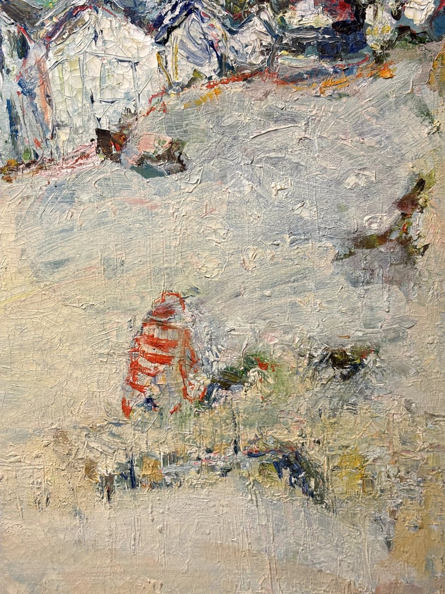  "Cabine rayée à Bernières sur Mer" attribué à Michelle BRUNDLER -photo-3