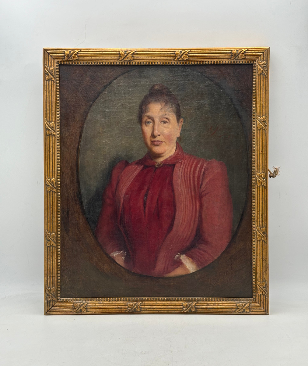 Eugène Favier portrait de femme en buste 