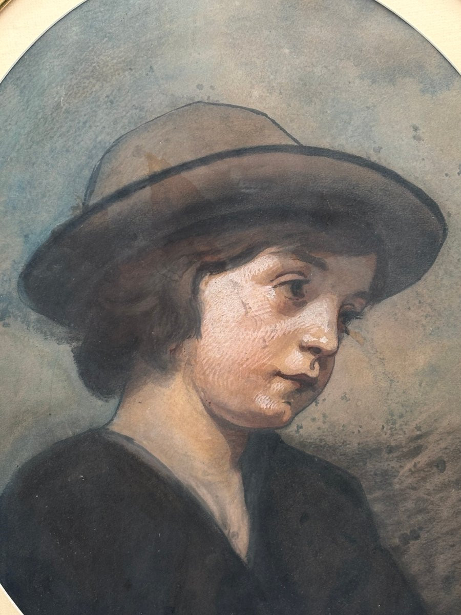 Portrait de jeune fille au chapeau -photo-2
