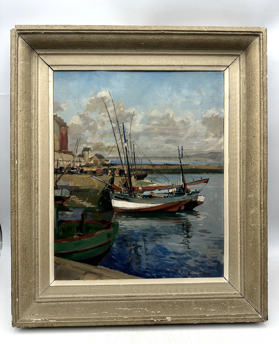 Joseph STANY GAUTHIER (1883-1969) Port animé 