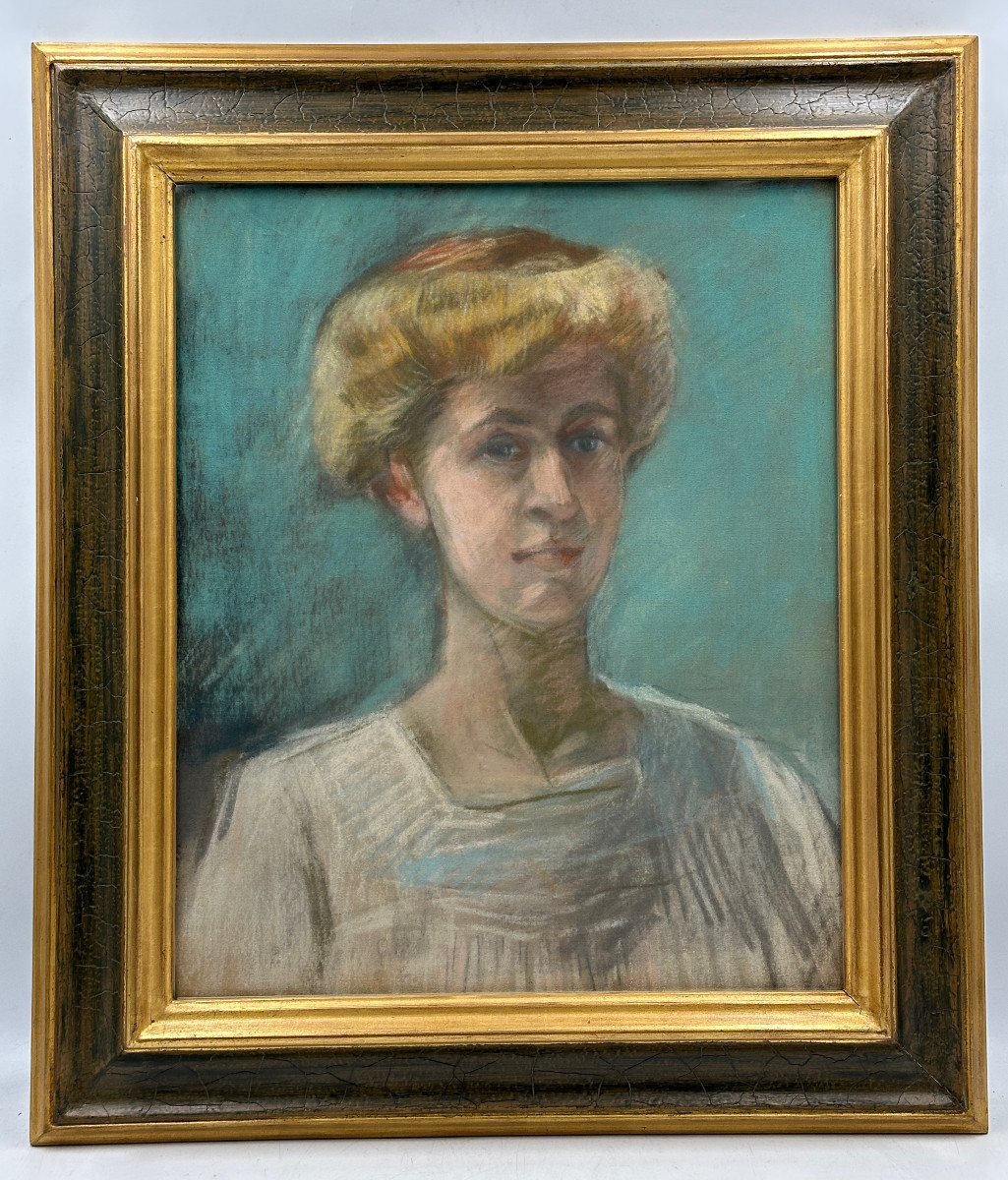 Portrait Of A Young Woman, Pastel