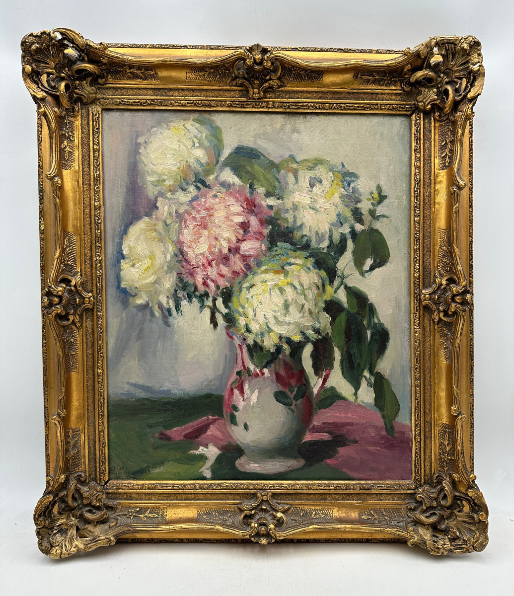 Jean-René CHASSAIGNE (1872-1958) bouquet de fleurs, huile sur toile