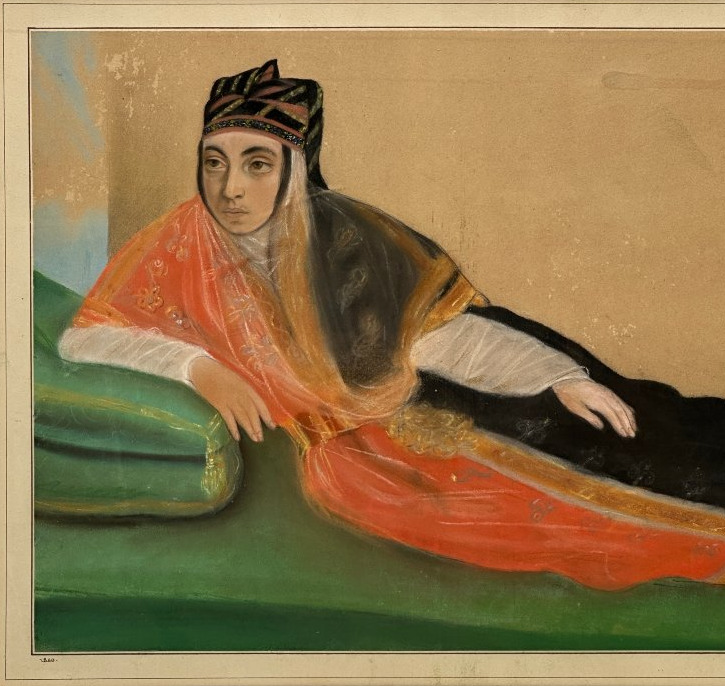 Joseph LEYNIAC école orientaliste du XIX ème "Portrait de femme orientale "-photo-4