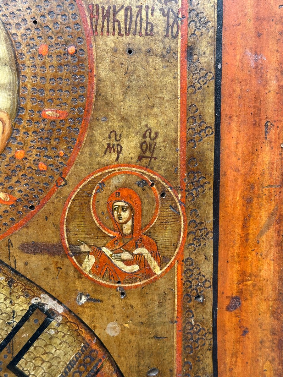Icône figurant Saint Nicolas, Balkans, XIXème-photo-4