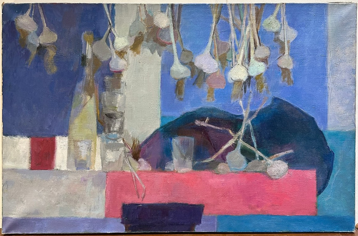 René BEJA (1908-1982) , Nature morte aux oignons, Huile sur toile
