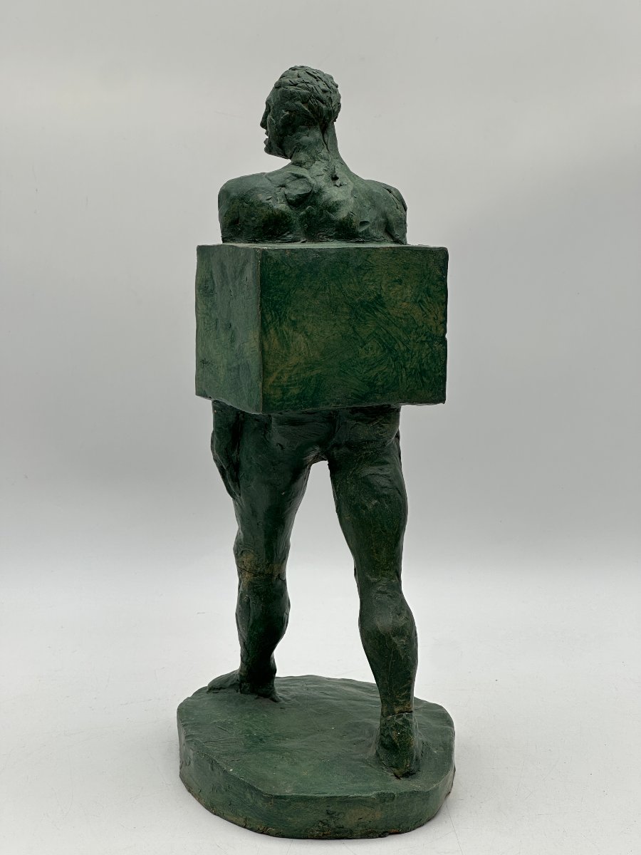 Vladimir Hofmann, Green-patinated Terracotta, 20th Century.-photo-2