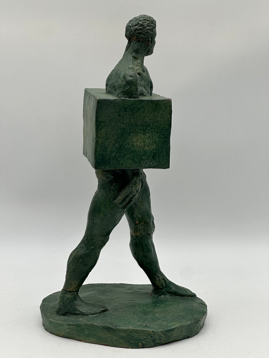 Vladimir Hofmann, Green-patinated Terracotta, 20th Century.-photo-3