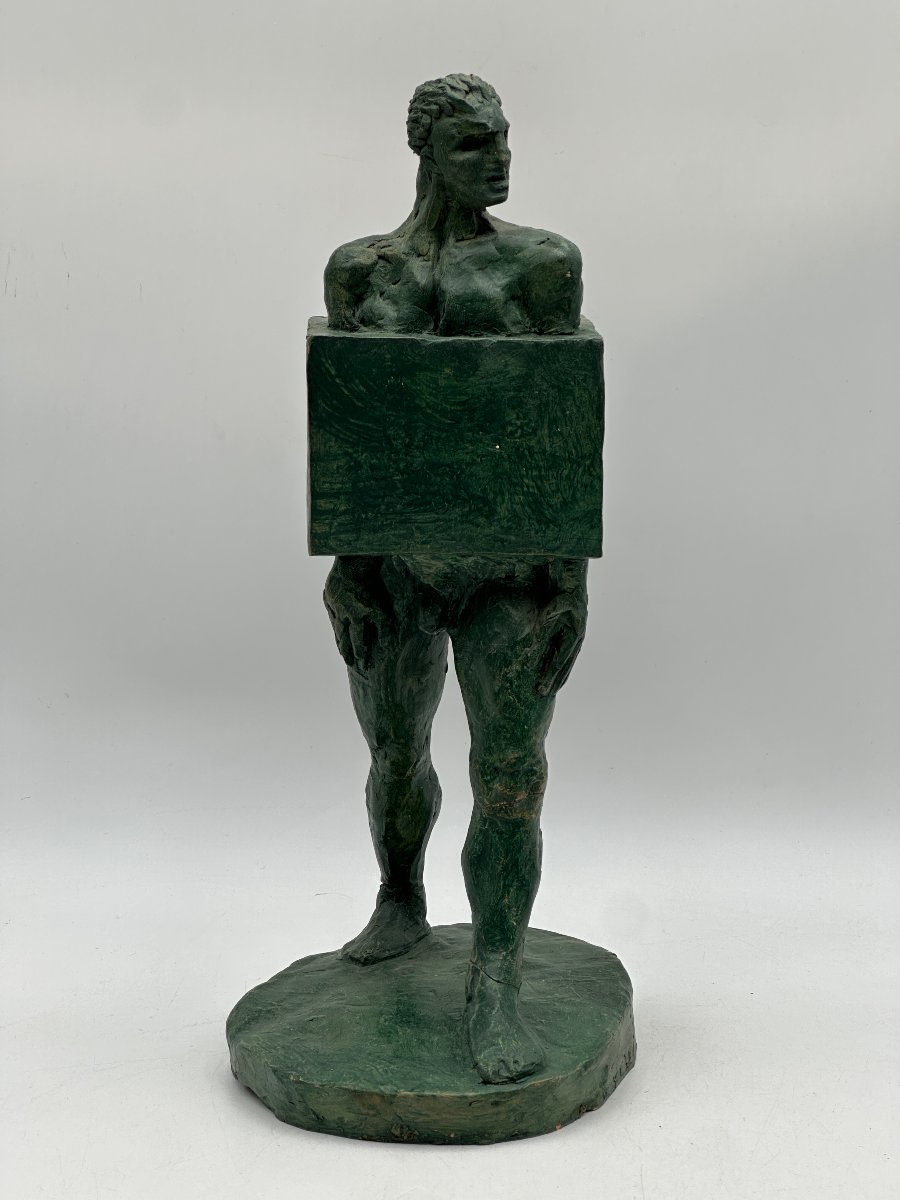 Vladimir Hofmann, Green-patinated Terracotta, 20th Century.-photo-4