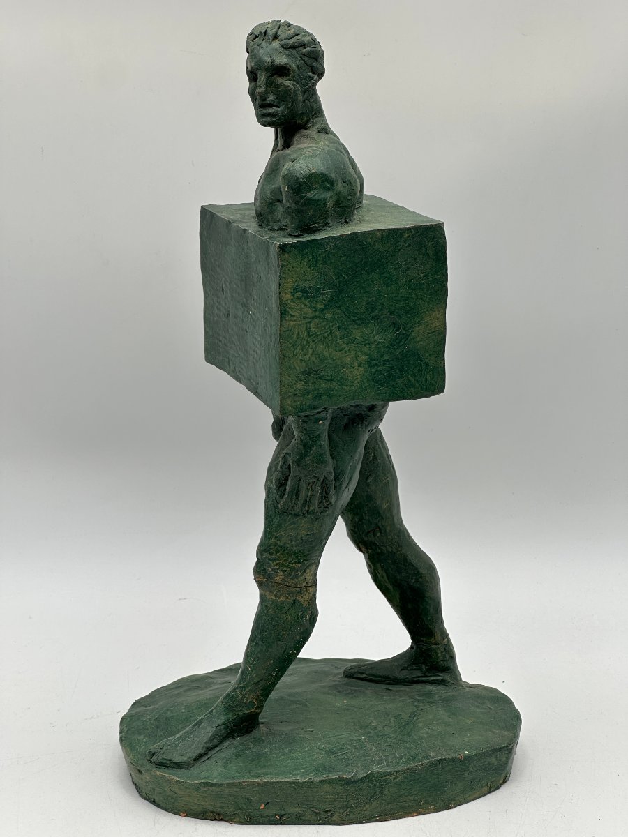 Vladimir Hofmann, Green-patinated Terracotta, 20th Century.