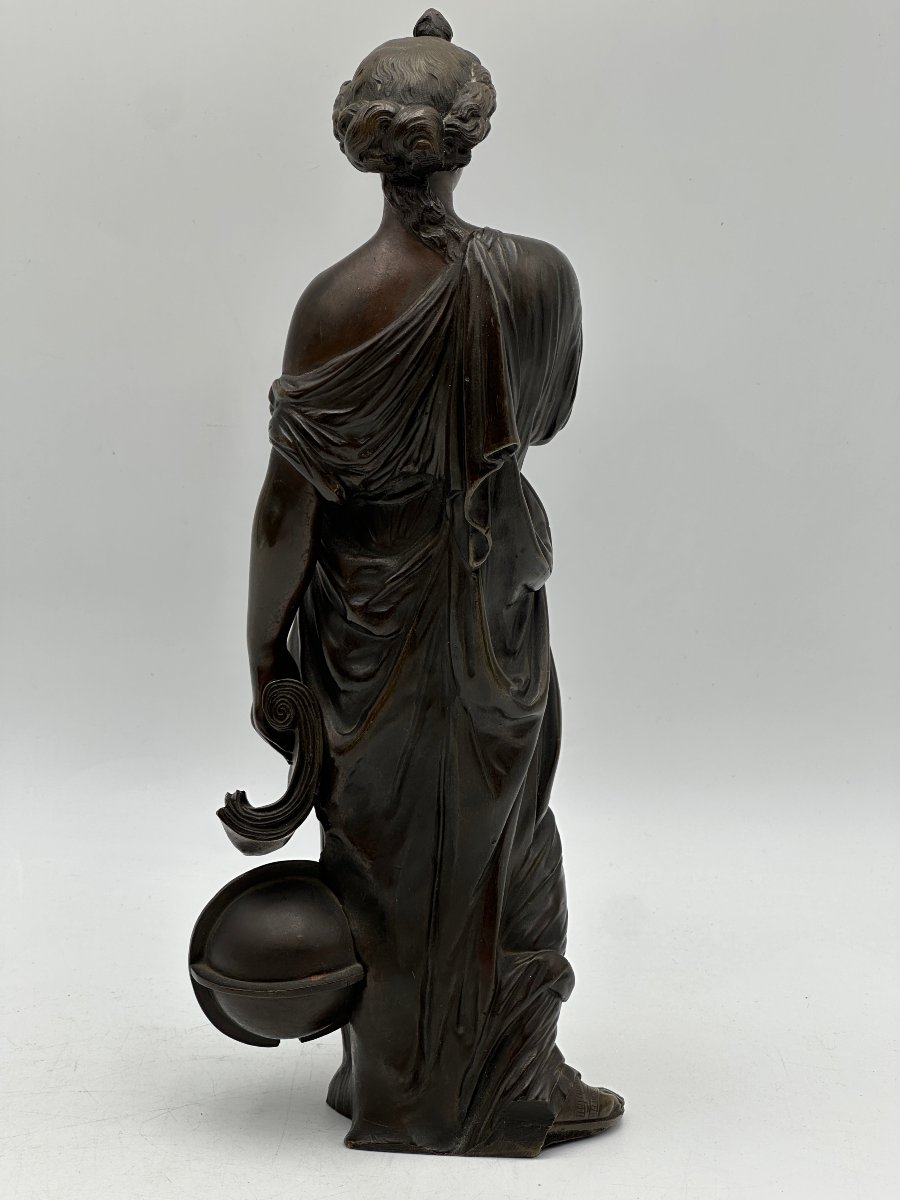 Female Figure Symbolizing Astronomy, Patinated Bronze.-photo-2