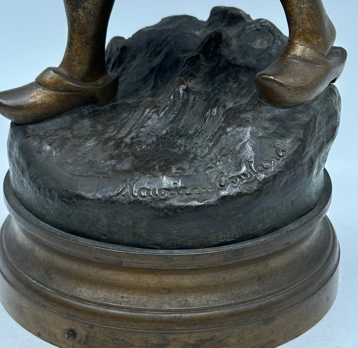 Maurice Constant Favre (1875–1915) *return From The Fields*, Bronze Cast.-photo-1