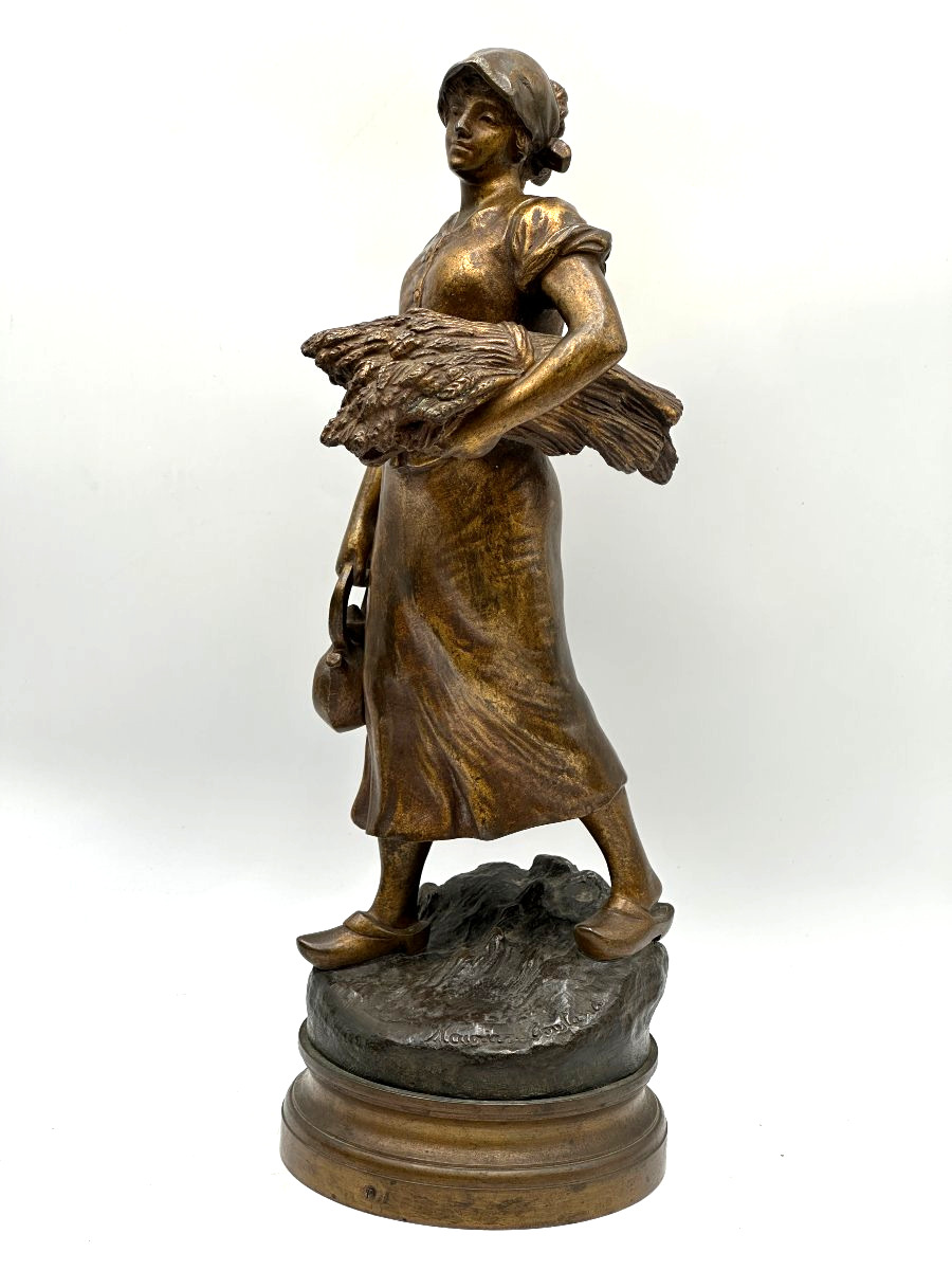 Maurice Constant Favre (1875–1915) *return From The Fields*, Bronze Cast.