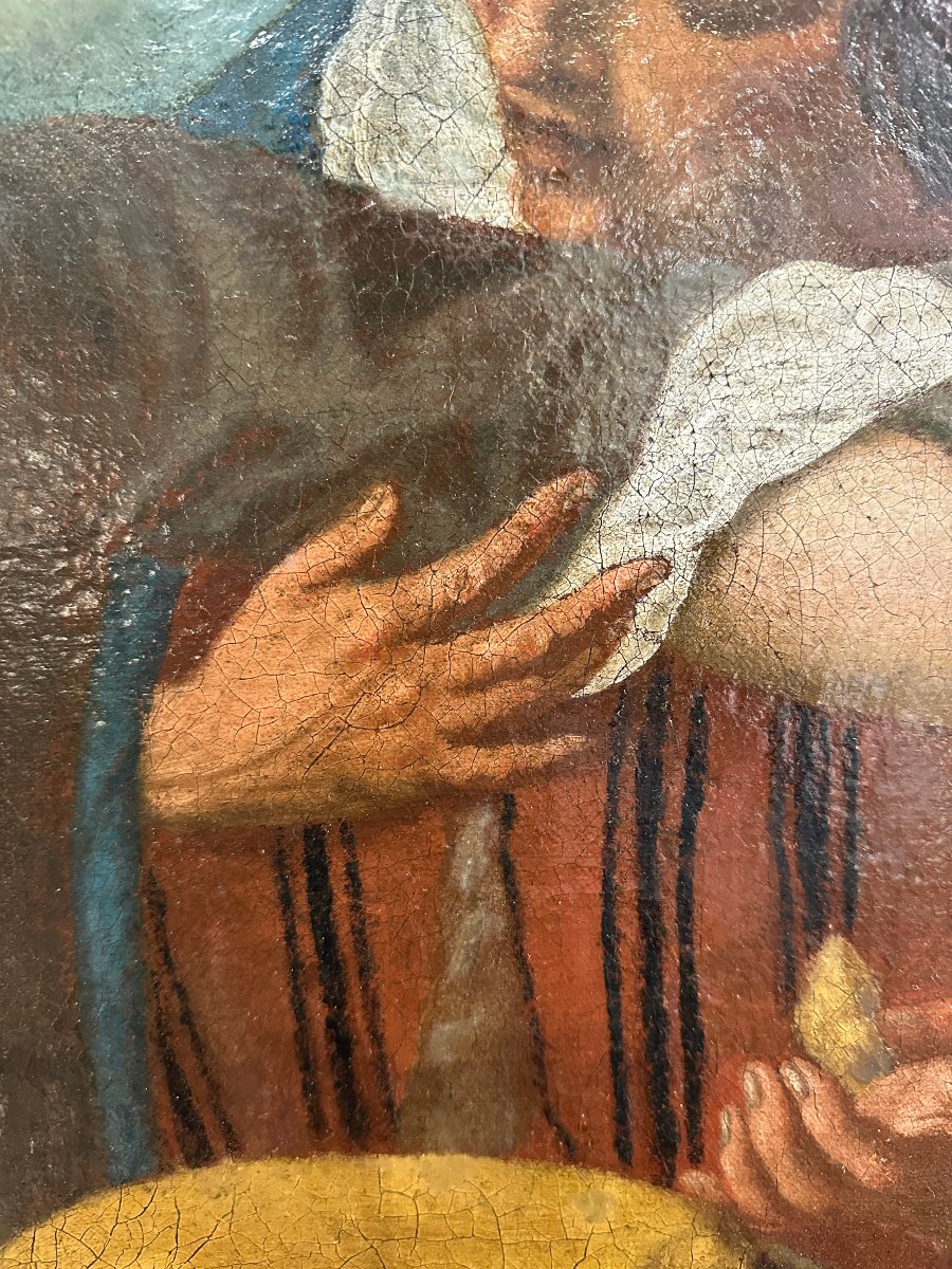 Sganarelle Gourmand, école française  dans le gout du XVIIIème, huile sur toile.-photo-4