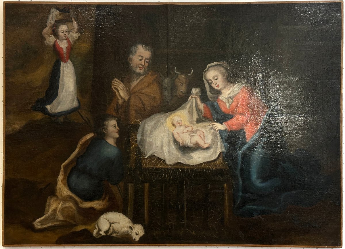 Scène de la nativité, école française de la fin du XVII ème