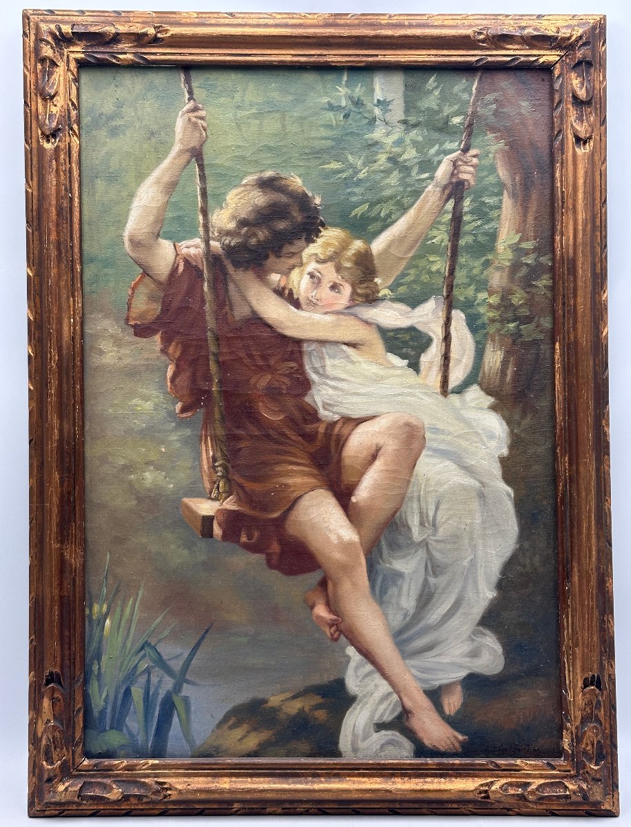 Le printemps, Huile sur toile d'après Pierre Auguste Cot